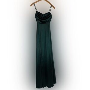 Elegant Forest Green Formal - Maxi Dress